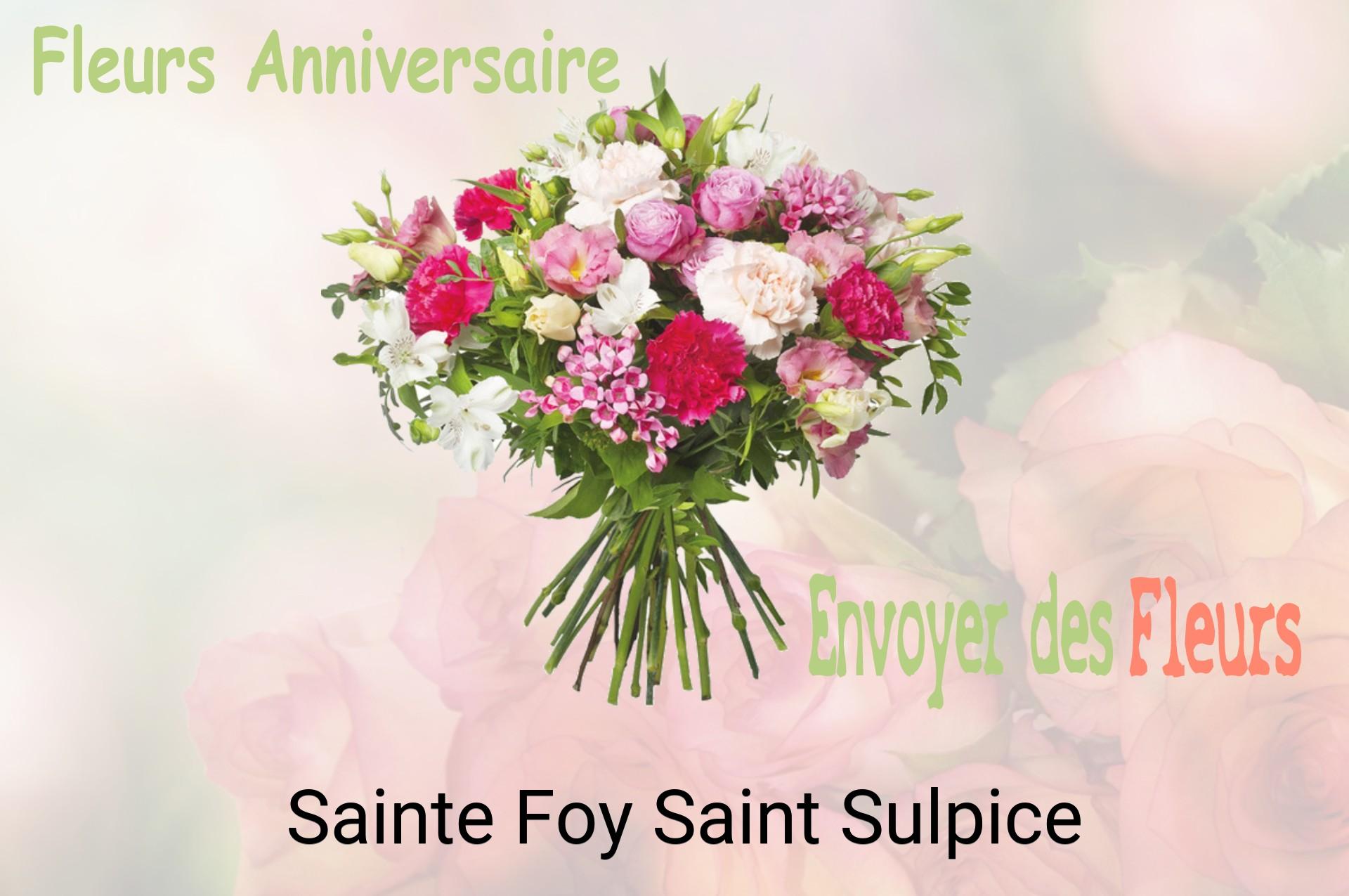 Bouquet de fleurs d’anniversaire livré à Sainte-Foy-Saint-Sulpice