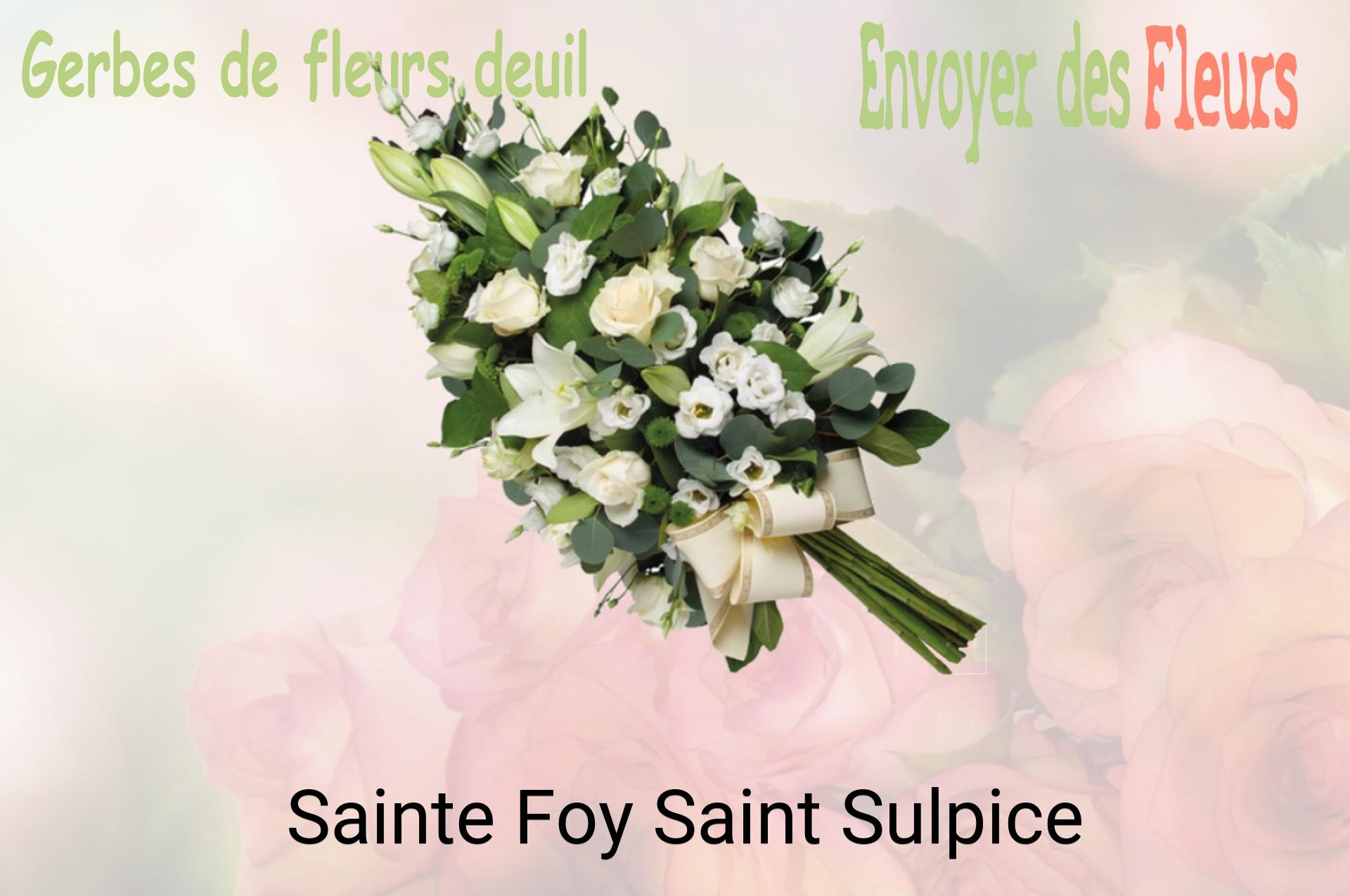 Gerbe de fleurs de deuil livrée à Sainte-Foy-Saint-Sulpice